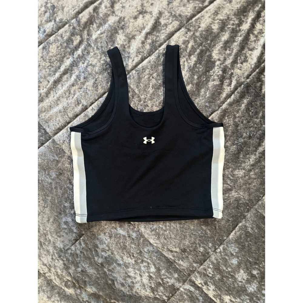 Under Armour Cropped Tank Top Women's XS Black EUC